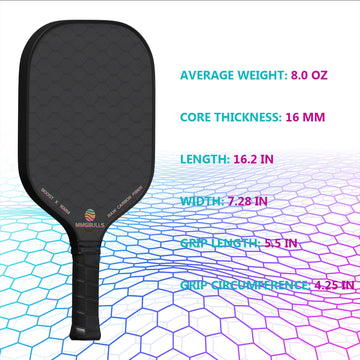 BOOST X Pickleball Paddle – Balanced Power, Control, and Spin with Durable Raw Carbon Fiber Surface